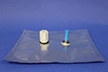 Multi-Layer Foil Gas Sampling Bags with Nickel Plated HR<sup>®</sup> ON/OFF Valve with 1/4'' Diameter Barbed Stem & Separate 1/4" Plastic Jaco<sup>®</sup> Fitting with Fluoropolymer Faced Septum
